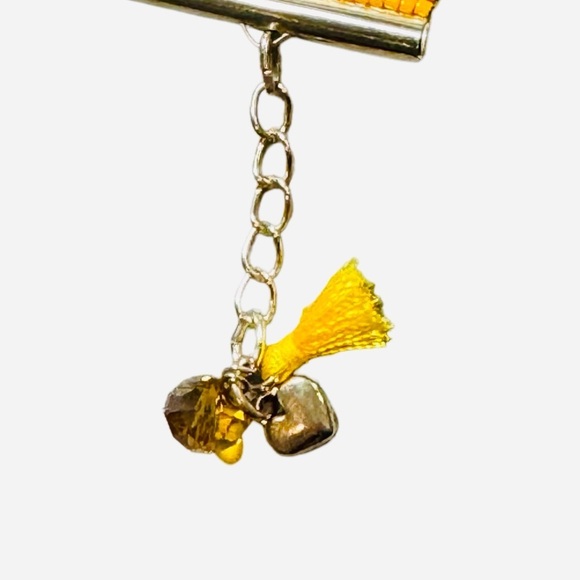 Hand woven handcrafted loom seed beaded bracelet adjustable Bulldog with ball - Picture 6 of 6